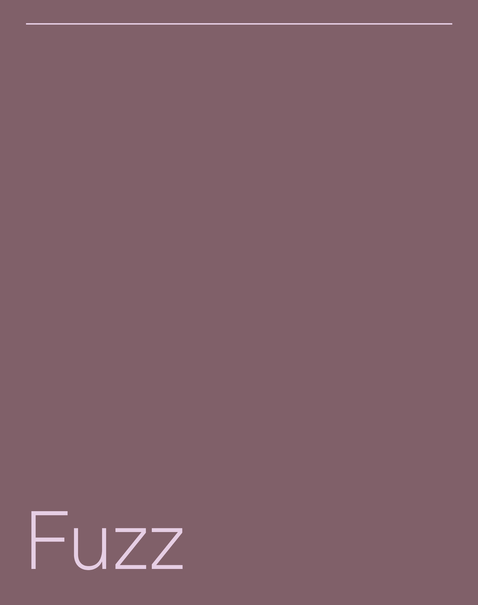 Fuzz creative brand image, Fuzz in light pink on deeper pink background